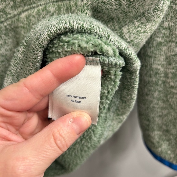 Lands' End Green Pullover with Blue Trim - Picture 4 of 5